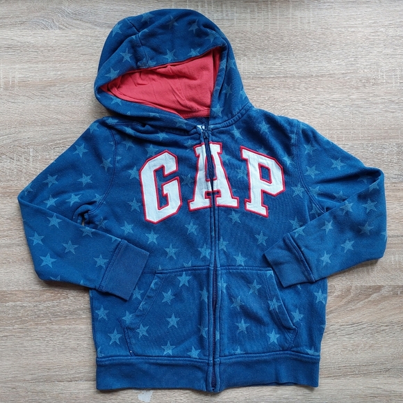 Gap vguc red&blue star sweatshirt size 8 - Picture 6 of 14